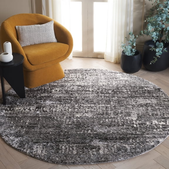 Safavieh Ravine Mason Abstract Shag Area Rug, Gray/Dark Gray, 6'7" x 6'7" Round
