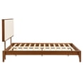 thumbnail image 4 of MODERNLUXE Queen Size Dry Bamboo Platform Bed, 12" H Bed Frame with Upholstered Adjustable Headboard and Wood Slat Support,Easy Assembly, Brown, 4 of 7