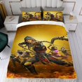thumbnail image 3 of Mortal Kombat Themed Bed Sheet Set Three Piece Set 36x75 In ches Comfortable And Skin Friendly Unique Design Creating A Star Studded Night Home Decor Gifts For Family Friends fans, 3 of 5