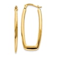 thumbnail image 1 of 14K Yellow Gold Polished 2.25mm Rectangle Hoop Earrings, 1 of 4