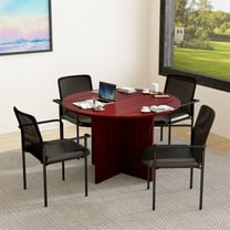 Pemberly Row 47"W Conference Table with 4 Chairs in Mahogany