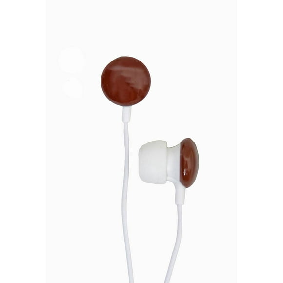 Color Drops Earbud Headphones- Brown