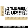 thumbnail image 2 of Two Thumbs Up Teacher Student School Self-Inking Rubber Stamp Ink Stamper - Yellow Ink - Small 1-1/2 Inch, 2 of 7