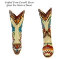 thumbnail image 5 of Urbalabs Western Cowboy Boot Southwestern Indian Geko Lizard Flower Vase Decorative Cowboy Boots Vases Home Office Rustic Decor Country Living Wedding Centerpiece, 5 of 7