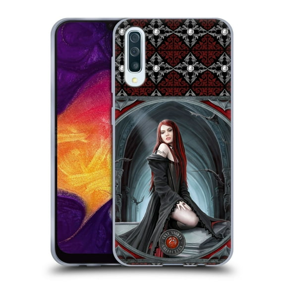 Head Case Designs Officially Licensed Anne Stokes Gothic Await The Night Soft Gel Case Compatible with Samsung Galaxy A50/A30s (2019)