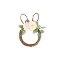 thumbnail image 2 of OAVQHLG3B 15 Inch Easter Bunny Wreath, Spring Bunny Shaped Artificial Garland with Greenery Flower , Knot for Front Door Summer Spring Farmhouse Holiday, 2 of 6