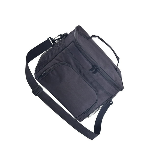 Sonducket Bolsa de almuerzo con cremallera, bolsas enfriadoras de alimentos de papel de aluminio, almacenamiento de Picnic, gran capacidad, contenedor Bolsas de mensajero y de hombro Negro Sonducket AP012493-02