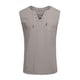 thumbnail image 2 of Men's Casual Loose Cotton Linen Shirts Colour Shirt Blouse Sleeveless Vest Beach Shirts Tops 2XL, 2 of 4
