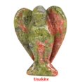 thumbnail image 1 of Estatua de ángel de la guarda de 1,5 pulgadas, amatista natural, cuarzo rosa, cristal curativo, figura tallada, decoración del hogar, artesanía de piedra, adorno para habitación, 1 of 5