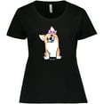 thumbnail image 3 of Inktastic Corgi Puppy Girl Women's Plus Size T-Shirt, 3 of 5