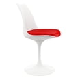 thumbnail image 3 of Maklaine 17.5 inches Plastic and Metal Dining Chairs in Red (Set of 2), 3 of 7