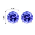 thumbnail image 2 of Sterling Silver with Natural Tanzanite Stud Earrings, 2 of 4