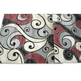 thumbnail image 6 of Handcraft Rugs-Swirls Rugs/Luxury Livingroom Modern Soft/Smooth-Red/Silver/Gray/White, 6 of 10