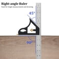 thumbnail image 4 of ABCISI Adjustable Sliding Combination Square Ruler, Horizontal Multi-Function Carpentry Squares, Right 90 Degree Angle Rulers, Protractor Level Measuring Set, Woodworking Tools Inch/Metric(12"/30cm), 4 of 7