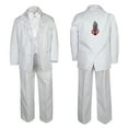 thumbnail image 3 of Baby Boy Teen Christening Baptism Formal White Paisley Suit Silver Gold Patch on Back SM-20, 3 of 4
