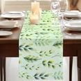 thumbnail image 3 of Table Runners 48 Inches Long Dress Scarves, Green Leaves Farmhouse Kitchen/Dining Table Runner, Short Coffee Tablerunners, Summer Botanical Farmhouse Leaf 13x48 Inch, 3 of 9