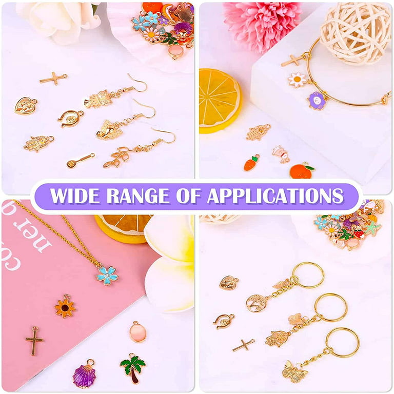 300Pcs Charms for Jewelry Making, Wholesale Bulk Assorted Gold
