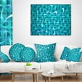 thumbnail image 4 of Designart Turquoise Watercolor Fractal Pattern - Abstract Throw Pillow - 18x18, 4 of 5