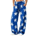 thumbnail image 3 of Levmjia Women's Star Print Wide Leg Pants High Waisted Casual Loose Fit Pants with Pockets Drawstring Elastic Waist Sweatpants for Women, 3 of 9