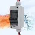 thumbnail image 4 of Circuit Solar Panel Disconnect Switch 30A DC AC Shut Off 2 Poles Outdoor Home Miniature PV Circuit Breaker Box IP65 Water Proof, 4 of 7
