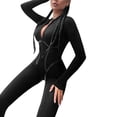 thumbnail image 2 of Women's Long Tight Jumpsuit Long Sleeve Sports Jumpsuit With Zip Playsuits Sporty Romper Jogging Suit Slim Fit Jumpsuit Satin Jumpsuits for Women Eyelet Jumpsuit Womens Long Sleeve Jumpsuits Elegant, 2 of 8