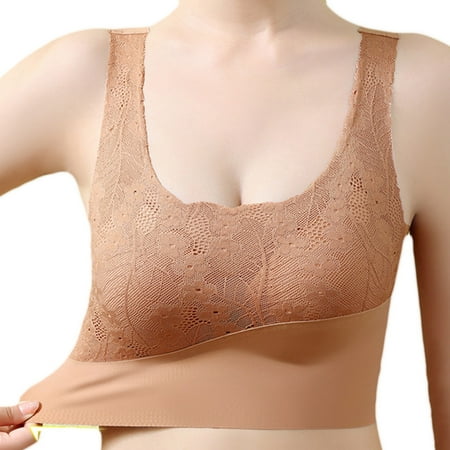 

Lingerie for women valentines day gifts naughty womens lingerie push up corset Lace Wrapped Chest Ice Traceless Vest Thin Non Steel Ring Gathered Underwear Women