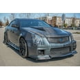thumbnail image 5 of Replacement For 2009-2015 Cadillac CTS-V Models | Performance Package Fiberglass - Primed Black Replacement Front Middle Vented Scoop Extractor Front Bumper Hood Cover, 5 of 12