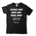 thumbnail image 2 of Mens Funny Husband T-shirt I Gotta Ask My Wife Shirt Husband Gifts Funny Anniversary Gift For Him (Large Military Green), 2 of 6