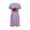 Purple, variant on Tnhcen Women's Plus Size Valentine's Day Nightgown, Hearts Print Sleep Dress, Short Sleeve Crew Neck Pajamas, Soft Fleece Loungewear, Gift for Her, Sizes S-5XL