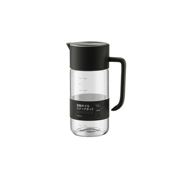 Olive Oil Dispenser Bottle, 19 OZ Oil and Vinegar Dispenser, Leakproof Condiment Container for Cooking, Ideal Oil Dispenser for Kitchen, 550ml Glass Oil Bottle Pour for Oil Soy Sauce