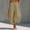 Khaki women cotton linen capri pants a1, variant on Cagogo Women's Cotton Linen Wide Leg Capri Pants High Waisted Loose Casual Plus Size Palazzo Trousers with Pockets Solid Harem Pants Travel Beach Work Lounge, Khaki M