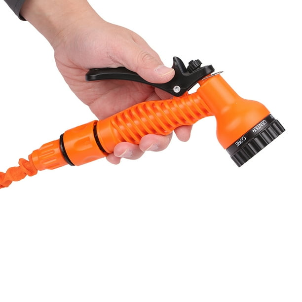 Labymos 75FT/22M Tuyau d'arrosage extensible 3 fois Tuyau d'arrosage  extensible à haute pression télescopique avec buse de pulvérisation à 7  fonctions pour lavage de voiture Arrosage de jardin Orange 