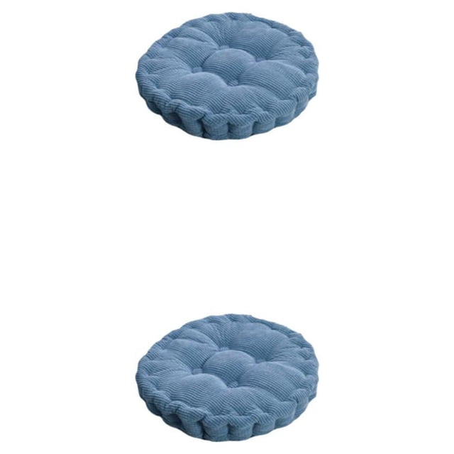 Almohadillas redondas Matsuzay cojín de tatami cálido color Azul 2Conjunto