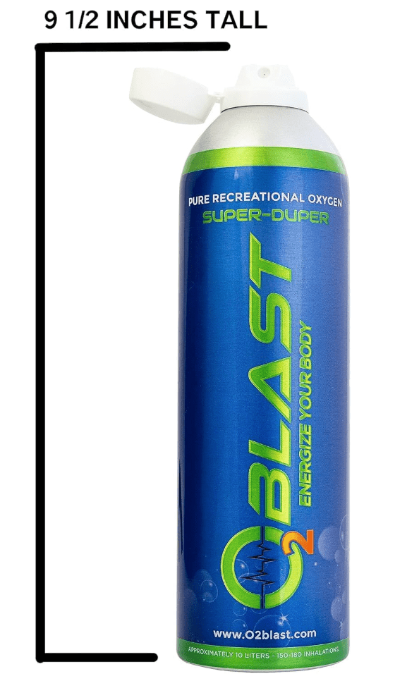 O2 Blast“ Pure Oxygen for Energy, Recovery & Performance - 10-Liter Can with Sanitary Flip Top Cap, Pack of 3