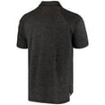 thumbnail image 3 of Men's Colosseum Heathered Black NC State Wolfpack Logo Down Swing Raglan Polo, 3 of 3
