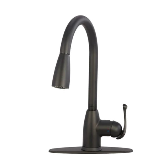ProjectSource Matte Black Pull-down Kitchen Faucet