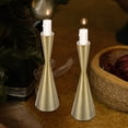 thumbnail image 2 of KAKOWELY Candelabro cónico de metal para dormitorio, candelabro con forma de reloj de arena, 2 of 5