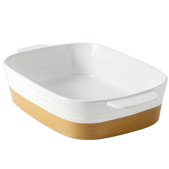 Tikooere Large Ceramic Baking Dish,Ceramic Bakeware,Perfect Lasagna Baking Dish for Parties,Christmas,Casseroles And Roasting，Microwave And Dishwasher Safe,Set of 1,White