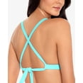 thumbnail image 2 of SALT + COVE Women's Aqua X-Back Crochet Tie Triangle Swimsuit Top M, 2 of 3