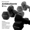 thumbnail image 2 of Kit De Pesas Mancuernas Neopreno 2 3 5 Lb Soporte Ejercicio Color Gris, 2 of 5