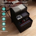 thumbnail image 4 of Escritorio para Computadora 120 cm con Cajonera, Luces LED, Tomas de Corriente, Soporte para Monitor y Repisas, para Oficina, Estudio y Gaming, 4 of 6