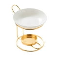 thumbnail image 2 of CoudarTitie Ceramic Essential Oil Burner Desktop Fragrance Warmer Detachable Bowl Warmer Gold, 2 of 7