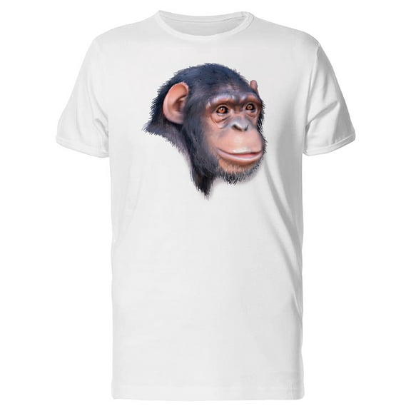 Chimpanzee Head Realistic T-Shirt Men -Image by Shutterstock, Male Large
