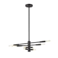 thumbnail image 5 of 8 Light Chandelier In Architectural Style-8.5 Inches Tall And 16 Inches Wide-Matte Black Finish Z-Lite 737-8Mb, 5 of 5