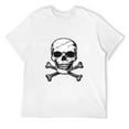 thumbnail image 3 of WISHTIME Men's Skull Tees Pumpkin Print Halloween T-Shirts Short Sleeve Crewneck Casual Summer, Made in USA, 3 of 9