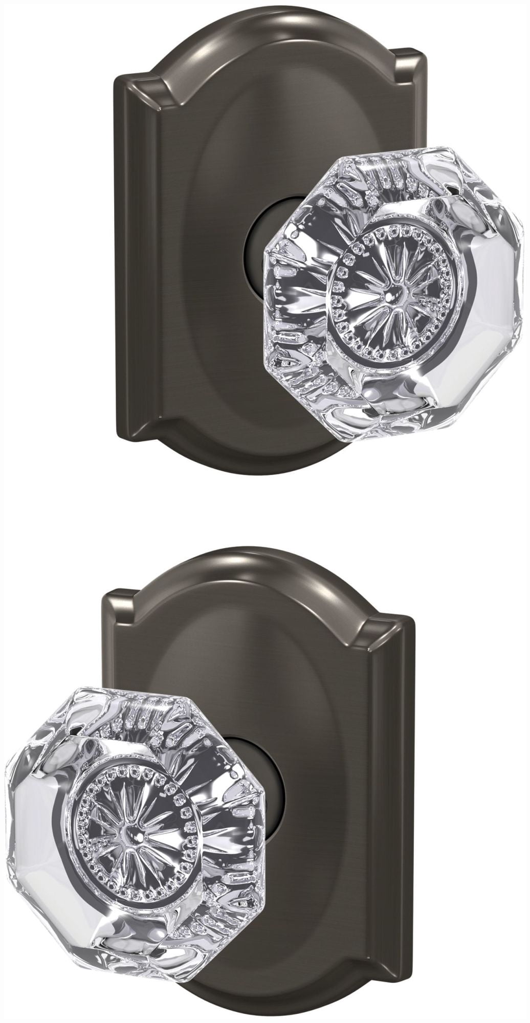 Schlage FC21ALX622CAM Custom Alexandria Passage & Privacy Door Knob Set - Black