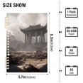 thumbnail image 3 of Haosy Ancient Ruins Notebooks 2 Pcs 1-subject Journal 60 Sheets A5 College Ruled Paper Detachable Ring 8.3"x5.7", 3 of 8