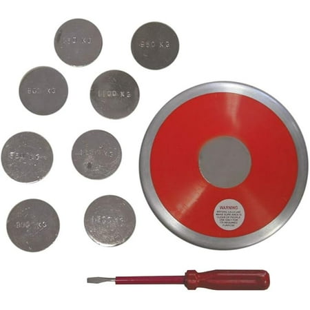 Adjustable Training Discus with Galvanized Steel Rim & ABS Side Plates – Beginner-Friendly Discus with Customizable Center Weights for Track & Field Practice, 1.600 Kg