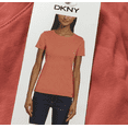 thumbnail image 2 of DKNY Women's Crewneck Short Sleeve T-Shirt, Coral Medium, 2 of 2