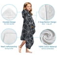 thumbnail image 7 of Spider Web Halloween Pattern Hooded Bath Towel，60"x35" for Ages 3 To 12 Kids, Quick Dry Lightweight Soft Microfiber Hood Beach Towel Cover Up for Kids, 7 of 7